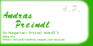 andras preindl business card